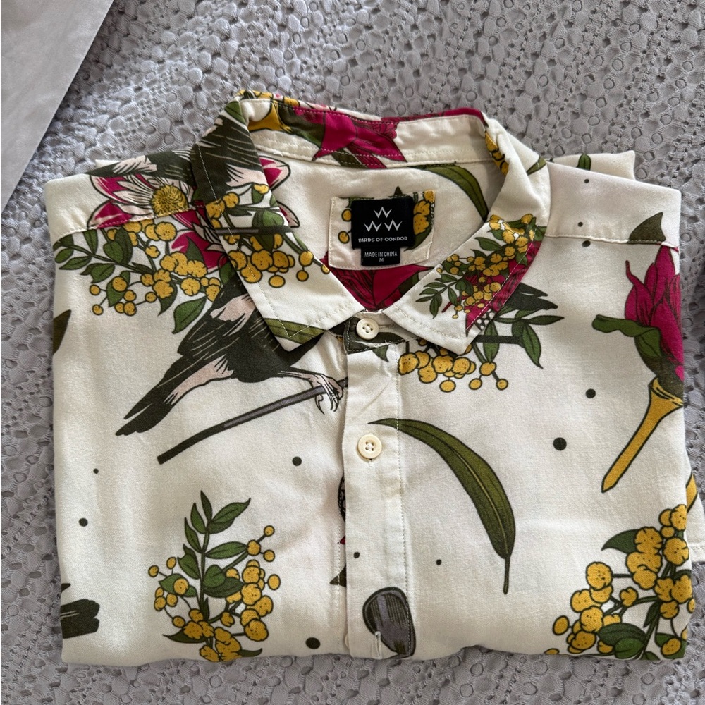 Birds of Condor loud button up golf shirt